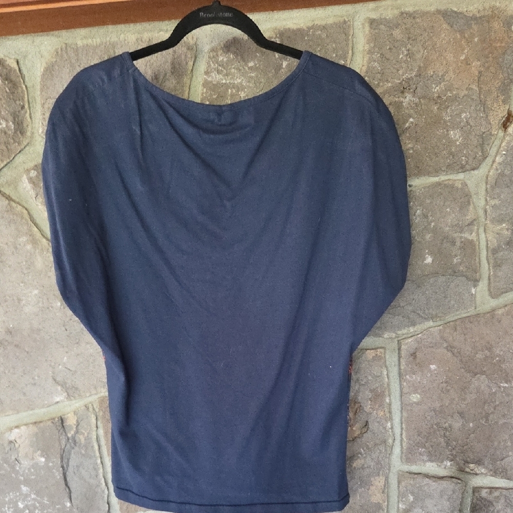 Skunkfunk Navy And Multicolor Patterned Blouse - image 3